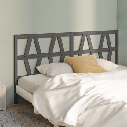 Solid Pine Grey Headboard, 206x4x100 cm - Stylish Bedroom Essential