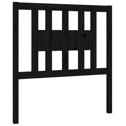 Solid Pine Black Headboard - 81x4x100 cm