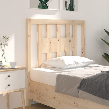 Solid Pine Wood Headboard 96x4x100 cm - Natural Finish