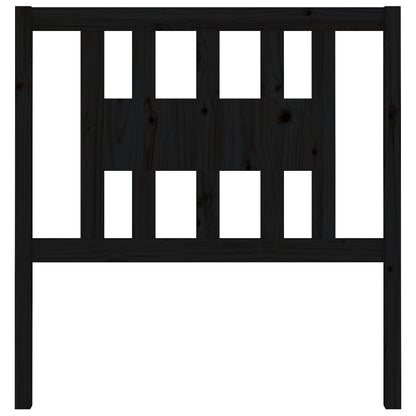 Solid Pine Wood Headboard, Black, 96x4x100 cm
