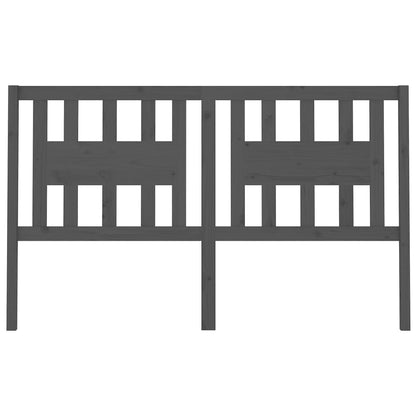 Solid Wood Grey Headboard 141x4x100 cm - Pine Finish