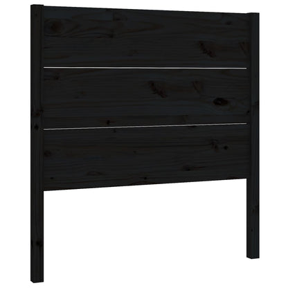Black Solid Pine Headboard - 96x4x100 cm | Stylish & Durable