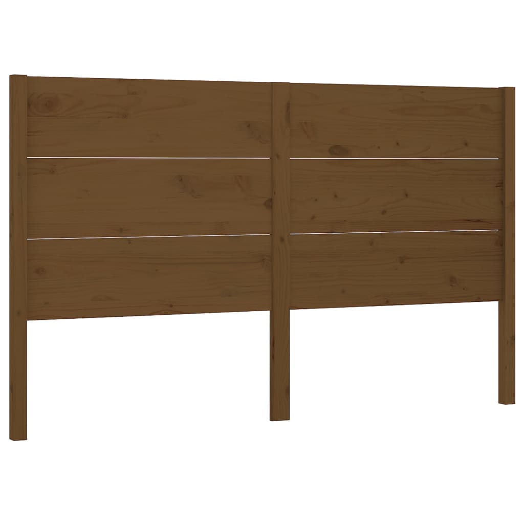 Solid Pine Headboard, Honey Brown, 126x4x100 cm