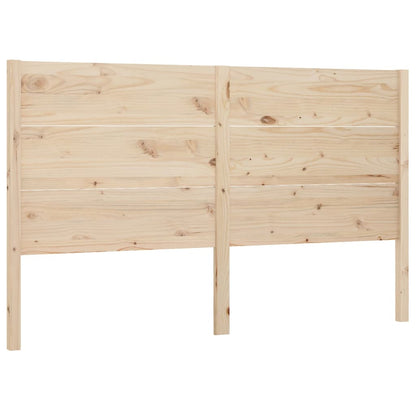 Solid Pine Headboard, 166x4x100 cm - Natural Wood Finish