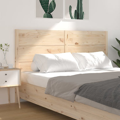 Solid Pine Headboard, 166x4x100 cm - Natural Wood Finish