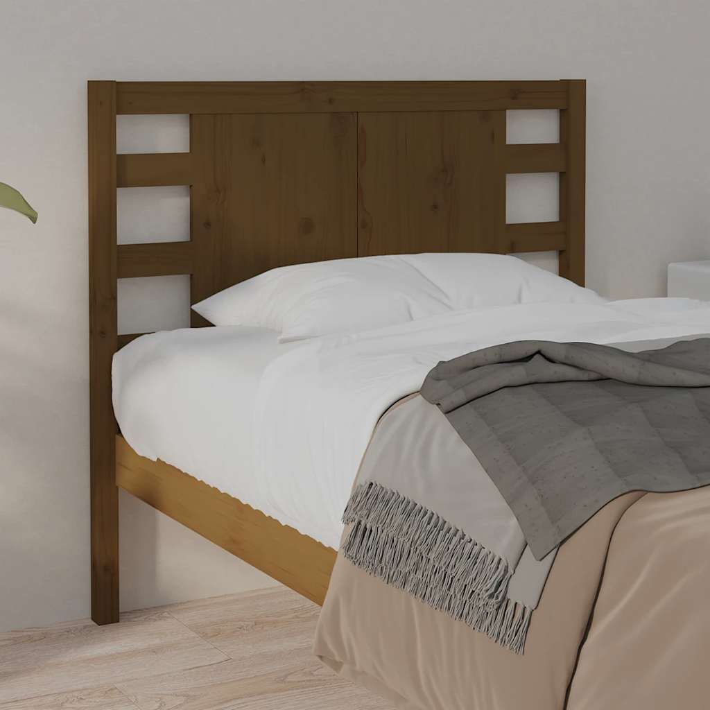 Solid Pine Headboard, Honey Brown, 81x4x100 cm, Durable Wood Design