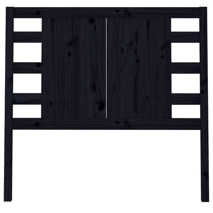 Solid Pine Wood Headboard - Black, 96x4x100 cm