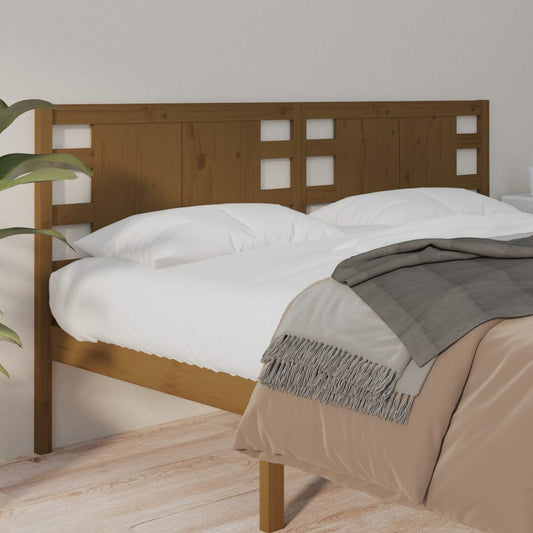 Solid Pine Headboard - Honey Brown, 126x4x100 cm