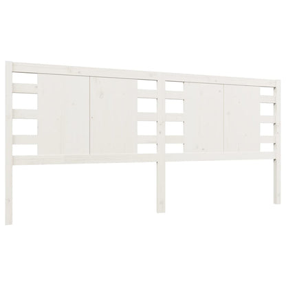Solid Pine Wood Headboard, White, 156x4x100 cm