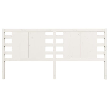 Solid Pine Wood Headboard, White, 156x4x100 cm