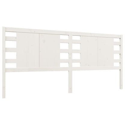 Solid Pine White Headboard 206x4x100 cm - Stylish & Durable