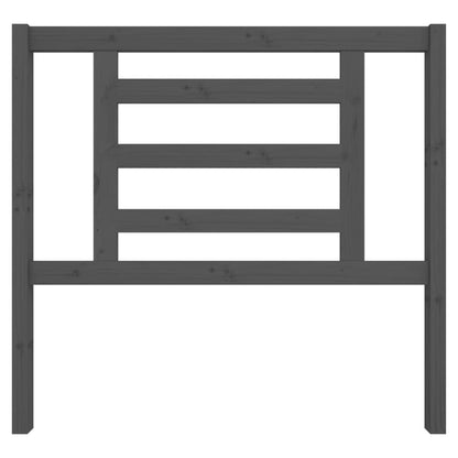 Solid Pine Wood Bed Headboard - Grey, 106x4x100 cm