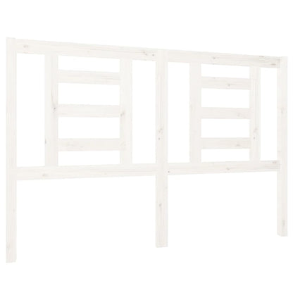 Solid Pine Bed Headboard - White 126x4x100 cm Elegant Design