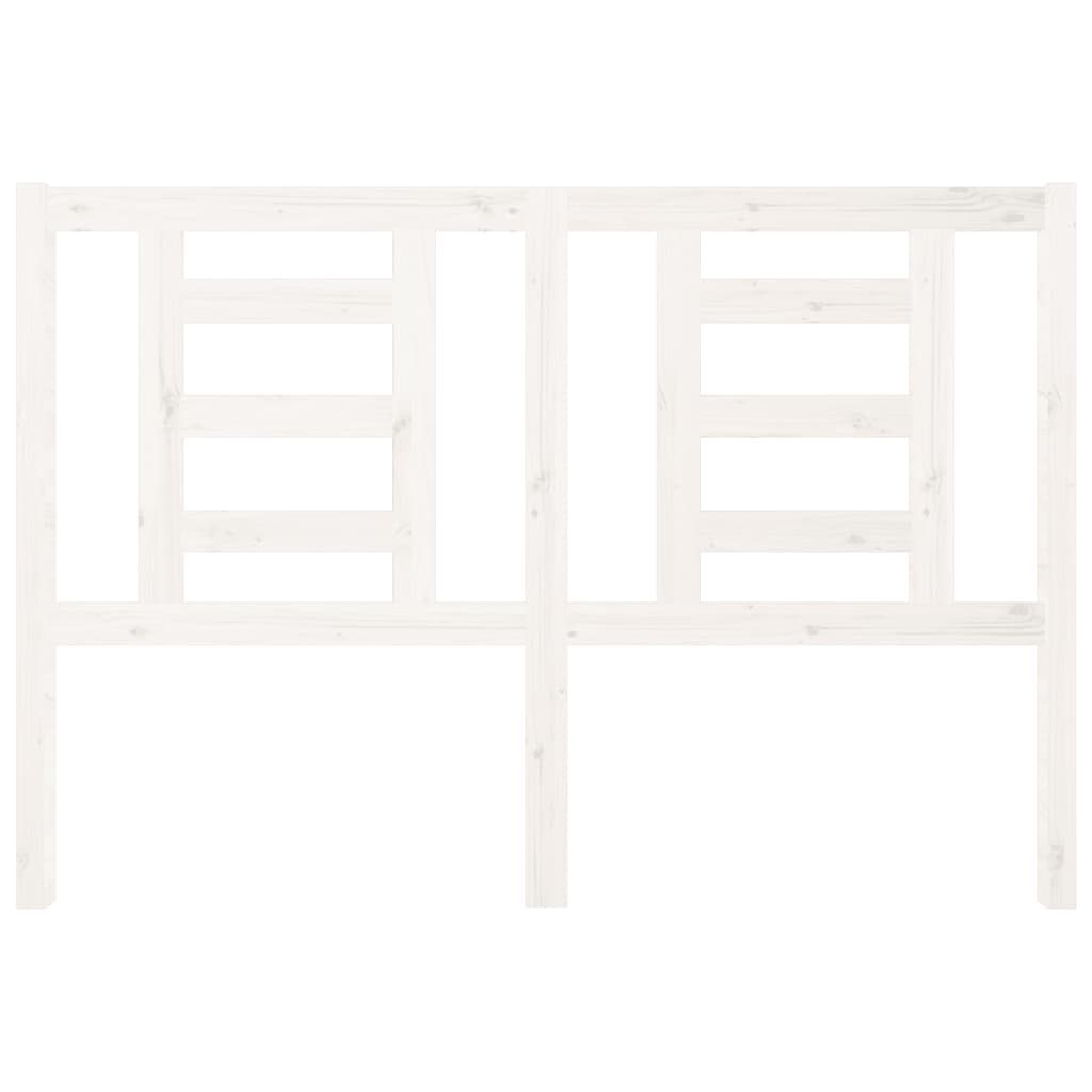 Solid Pine Bed Headboard - White 126x4x100 cm Elegant Design