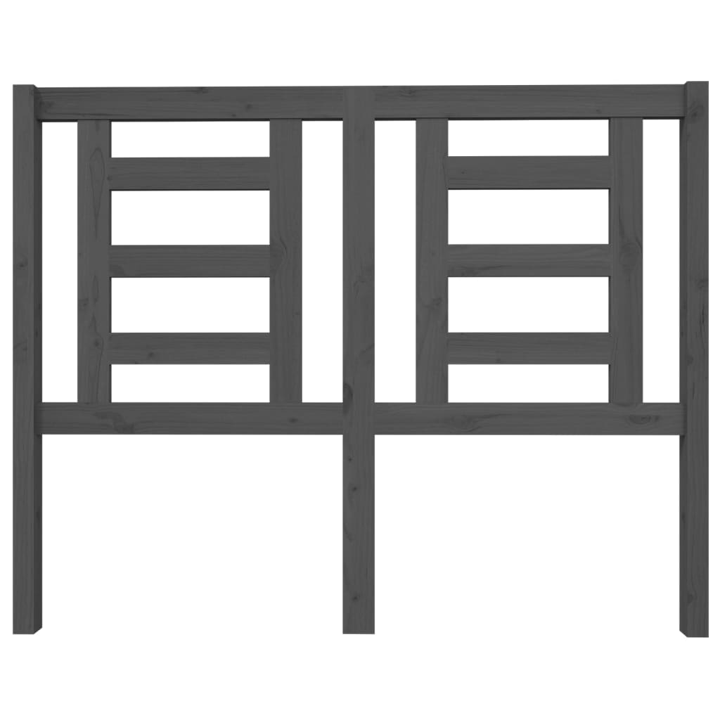 Solid Pine Wood Grey Headboard 126x4x100 cm - Stylish & Durable