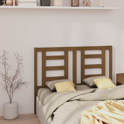 Solid Pine Wood Honey Brown Bed Headboard 126x4x100 cm