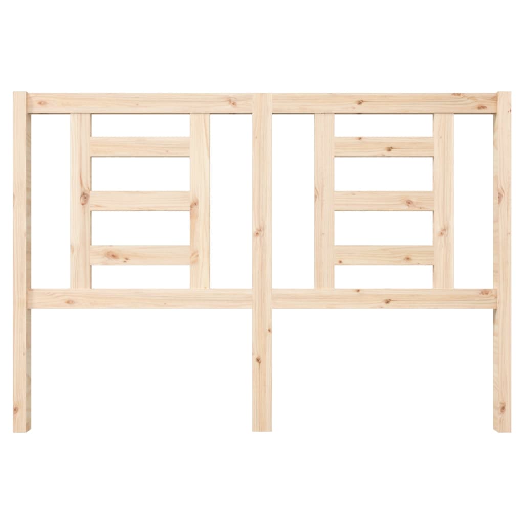 Solid Pine Wood Bed Headboard 146x4x100 cm - Natural Finish