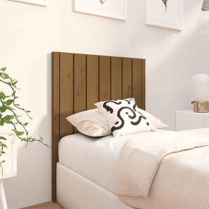 Solid Pine Wood Bed Headboard, Honey Brown, 80.5x4x100 cm