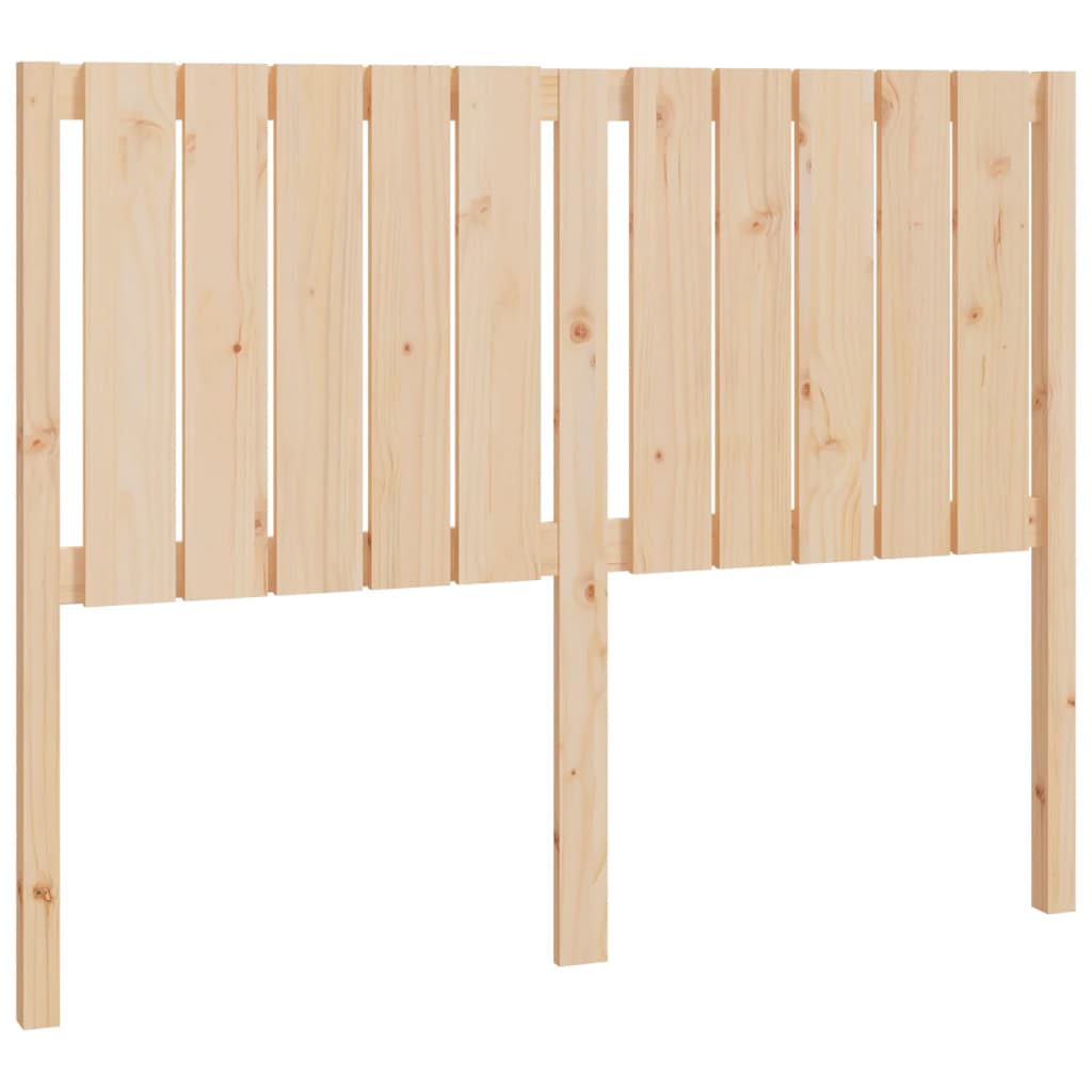 Solid Pine Wood Bed Headboard, 125.5x4x100 cm, Natural Finish