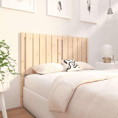 Solid Pine Wood Bed Headboard, 125.5x4x100 cm, Natural Finish