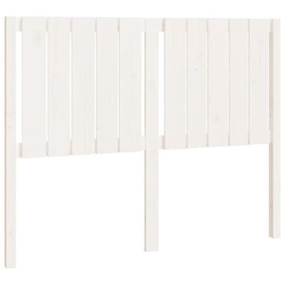 White Solid Pine Wood Bed Headboard - 125.5x4x100 cm