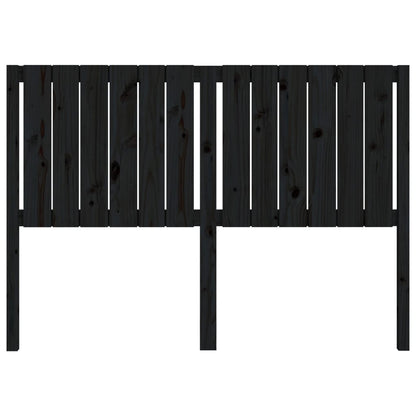 Black Solid Wood Pine Bed Headboard - 145.5x4x100 cm
