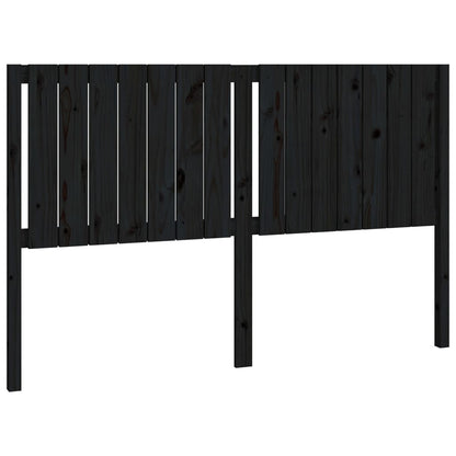 Solid Wood Black Headboard 165.5x4x100 cm - Pine Elegance