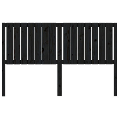 Solid Wood Black Headboard 165.5x4x100 cm - Pine Elegance