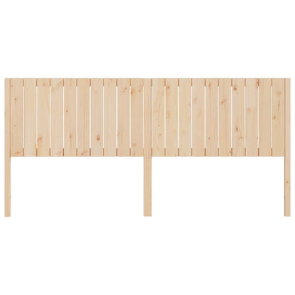 Solid Pine Bed Headboard 205.5x4x100 cm - Natural Wood Finish