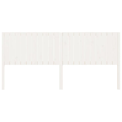 Solid Pine Wood Bed Headboard, White, 205.5x4x100 cm