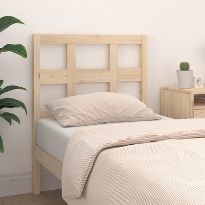 Solid Pine Wood Headboard 95.5x4x100 cm - Natural Finish