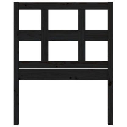 Solid Wood Pine Black Headboard 95.5x4x100 cm