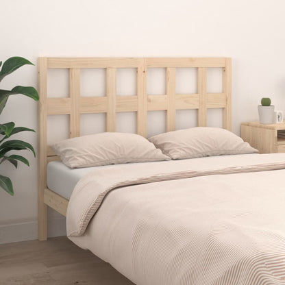 Solid Pine Wood Headboard, 125.5x4x100 cm - Natural Finish