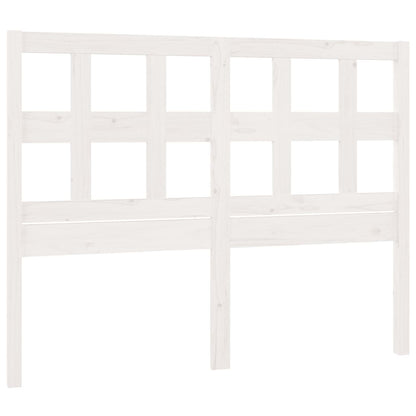 Solid Pine Wood Bed Headboard, White, 145.5x4x100 cm