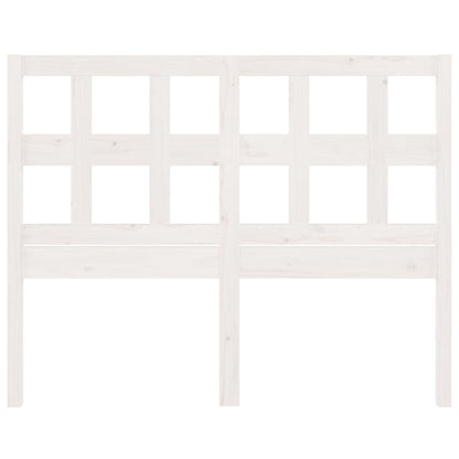 Solid Pine Wood Bed Headboard, White, 145.5x4x100 cm
