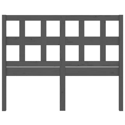 Solid Wood Grey Bed Headboard - 145.5x4x100 cm Pine