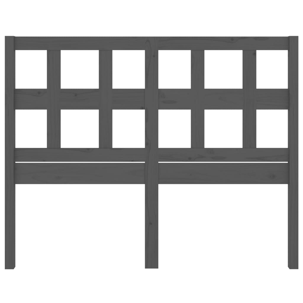 Solid Pine Wood Grey Bed Headboard, 165.5x4x100 cm