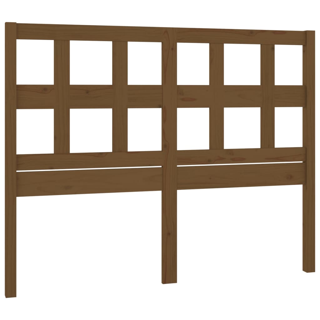 Solid Pine Wood Bed Headboard - Honey Brown, 185.5x4x100 cm