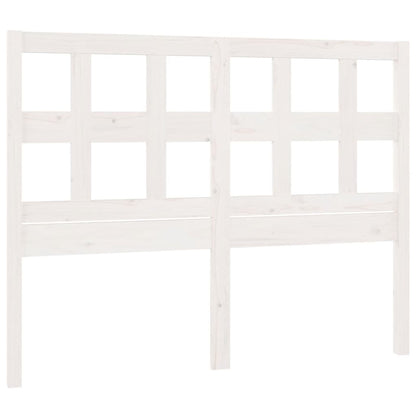 Solid Pine Wood Bed Headboard, White 205.5x4x100 cm