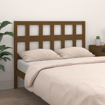 Solid Wood Pine Bed Headboard - Honey Brown, 205.5x4x100 cm
