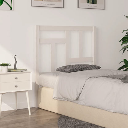 Solid Pine Wood White Headboard 95.5x4x100 cm - Stylish & Durable