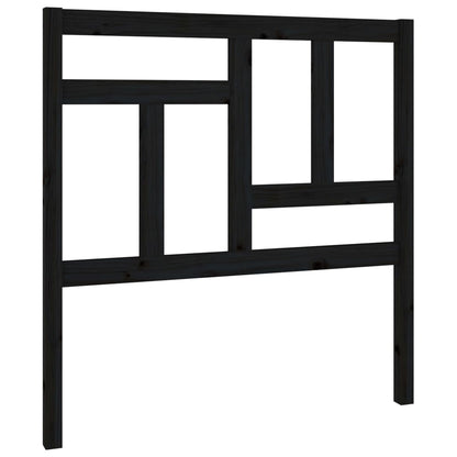 Solid Pine Wood Black Headboard 95.5x4x100 cm - Stylish & Durable