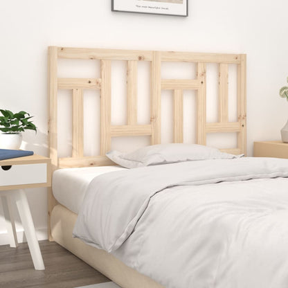 Solid Pine Wood Bed Headboard 125.5x4x100 cm - Natural Finish