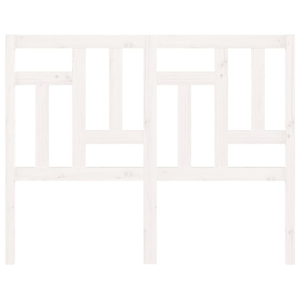 Solid Wood White Bed Headboard - 125.5x4x100 cm Pine