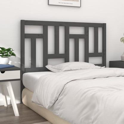 Solid Pine Wood Grey Headboard 125.5x4x100 cm - Stylish & Durable