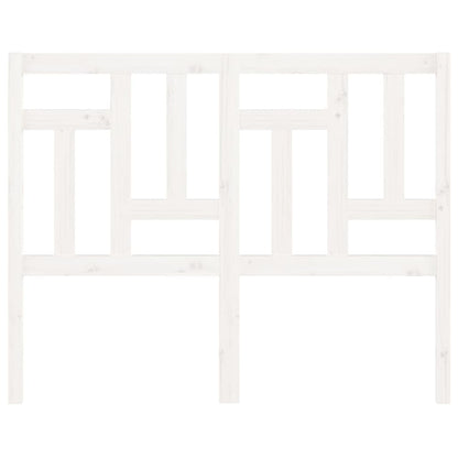 Solid Pine White Bed Headboard 205.5x4x100 cm