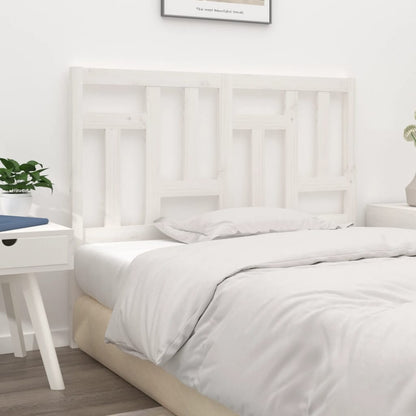Solid Pine White Bed Headboard 205.5x4x100 cm