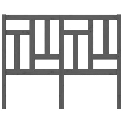 Grey Solid Pine Wood Bed Headboard 205.5x4x100 cm