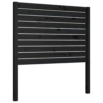Solid Pine Black Headboard 81x4x100 cm - Elegant Bedroom Decor