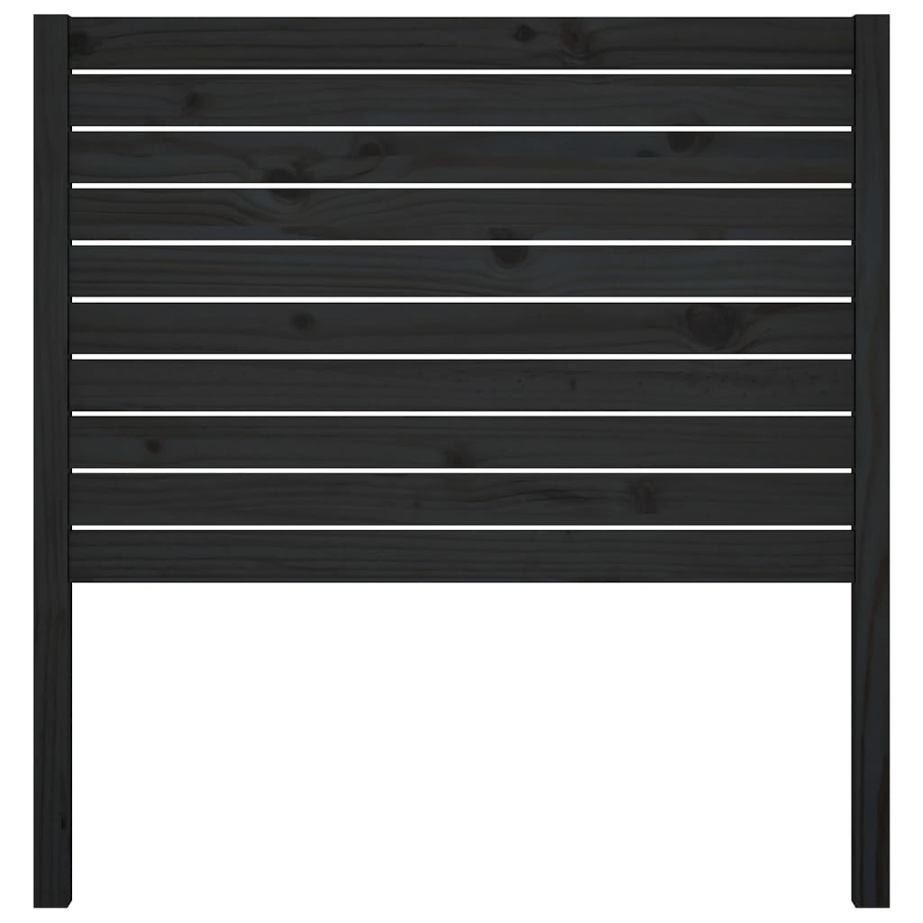 Solid Pine Black Headboard 81x4x100 cm - Elegant Bedroom Decor